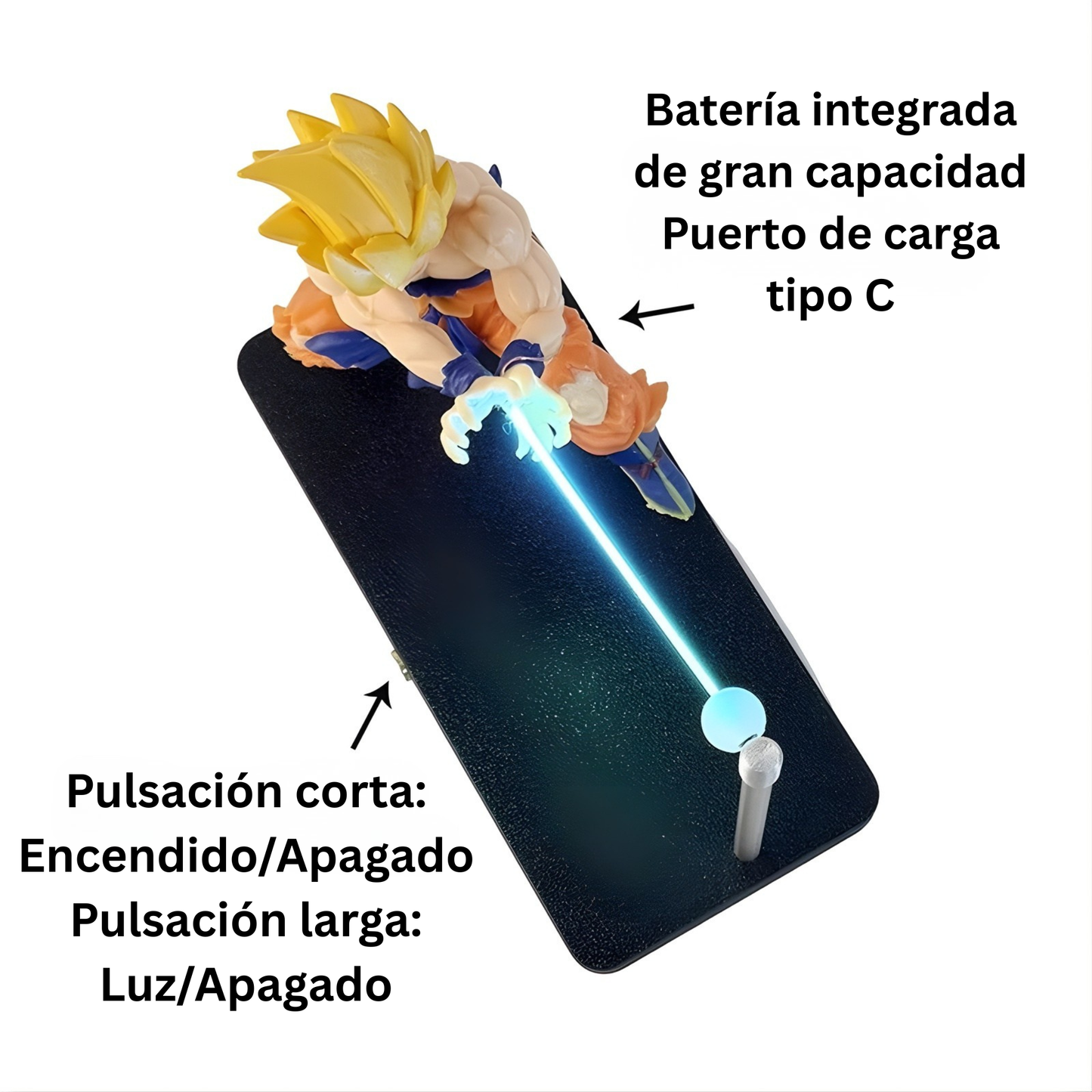 Lámpara Dragon Ball Son Goku Kamehameha